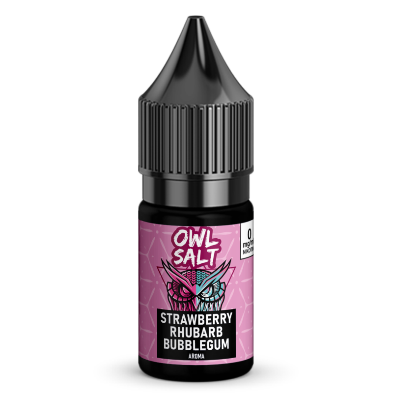 Liquid Strawberry Rhubarb Bubblegum Aroma - OWL SALT 10 ml 0 mg
