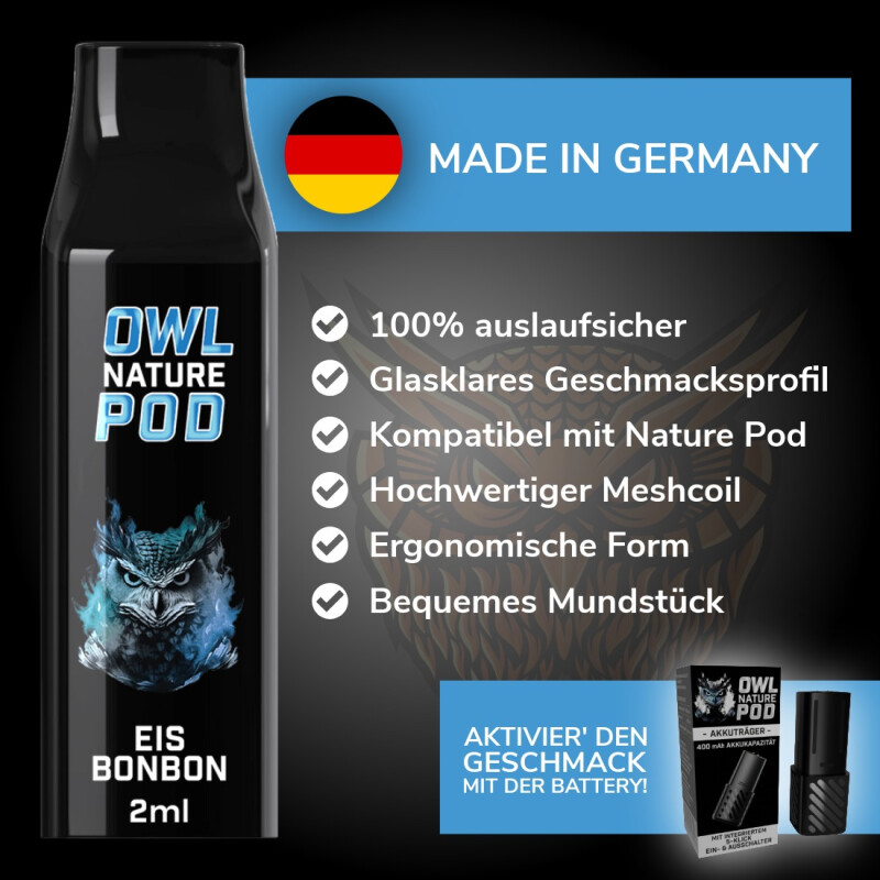 Eisbonbon Pod - Prefilled Pod (Kompatibel mit OWL Nature Pod & Ultrapod)