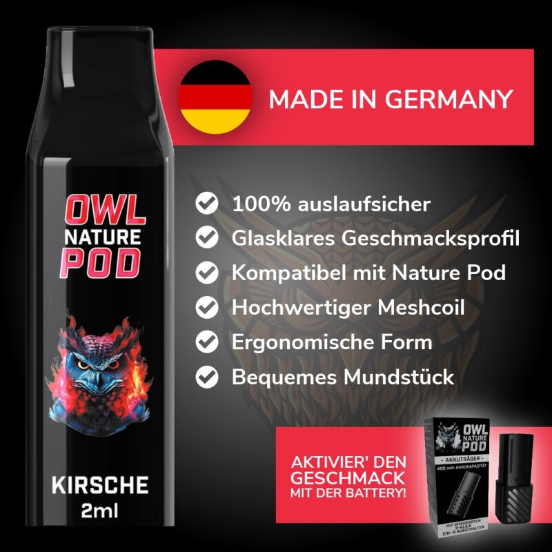 Kirsch Pod - Prefilled Pod 2 ml (Kompatibel mit OWL Nature Pod & Ultrapod)