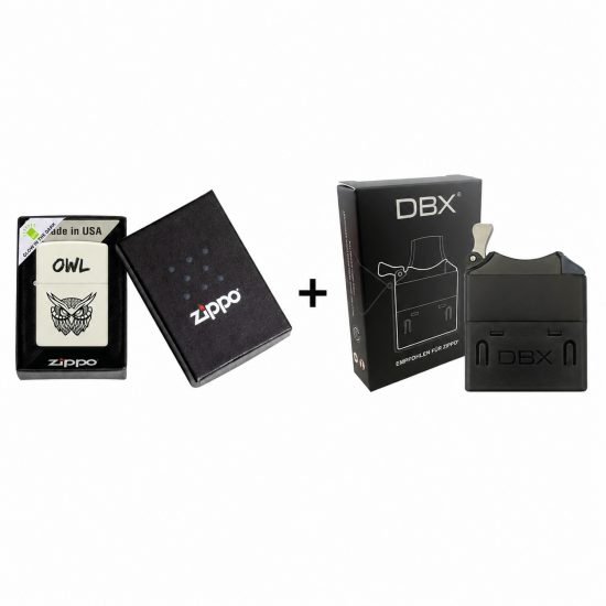 Zippo Feuerzeug OWL White Glow in the Dark + Vape Einsatz...